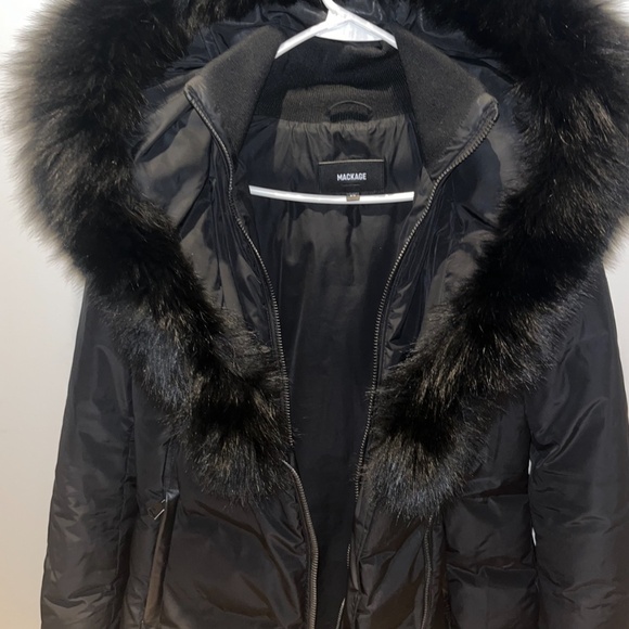 MACKAGE Adali-BX Down Coat With Black Fox Fur Signature Mackage Collar - Picture 6 of 6